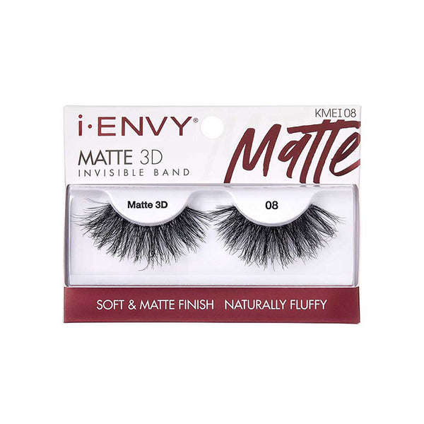 Kiss Ienvy Matte 3D Lashes IVY BEAUTY by KISS matte 3D invisible band naturally fluffy false eyelashes