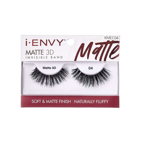 kiss ienvy matte 3d lashes IVY BEAUTY by KISS Matte 3D invisible band style 04 soft naturally fluffy