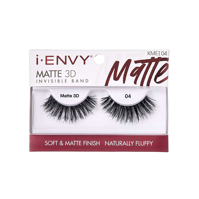kiss ienvy matte 3d lashes IVY BEAUTY by KISS Matte 3D invisible band style 04 soft naturally fluffy
