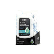 KISS makeup remover wipes IVY BEAUTY by KISS 36 aloe vera cleansing towelettes pack with water splash