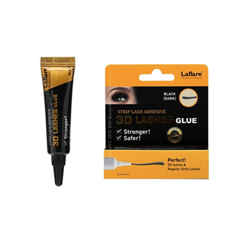 Laflare black eyelash glue for 3D lashes stronger and safer strip lash adhesive