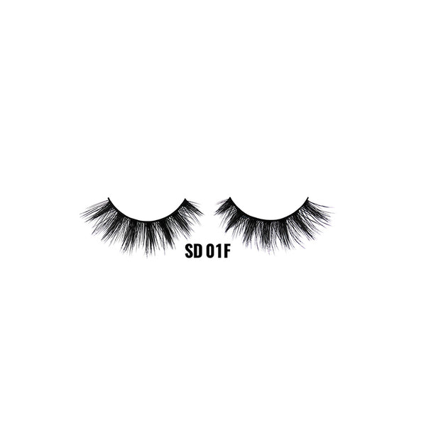 LAFLARE 3D faux mink lashes SD 01F wispy black dramatic fluttering false eyelashes for full volume
