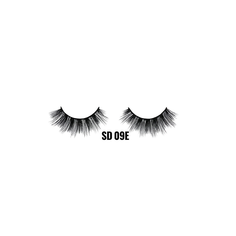 LAFLARE 3D faux mink lashes SD 09E dramatic full volume black strip lashes for glamorous makeup looks