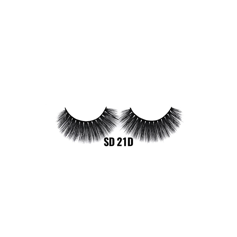 LAFLARE 3D faux mink lashes SD 21D dramatic voluminous black false eyelashes for bold eye looks