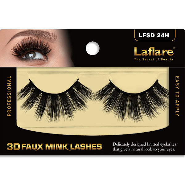 LAFLARE 3D faux mink lashes dramatic voluminous reusable false eyelashes for glamorous makeup looks