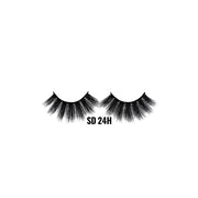 LAFLARE 3D faux mink lashes SD 24H pair black dramatic wispy false eyelashes on white background for glamorous volume