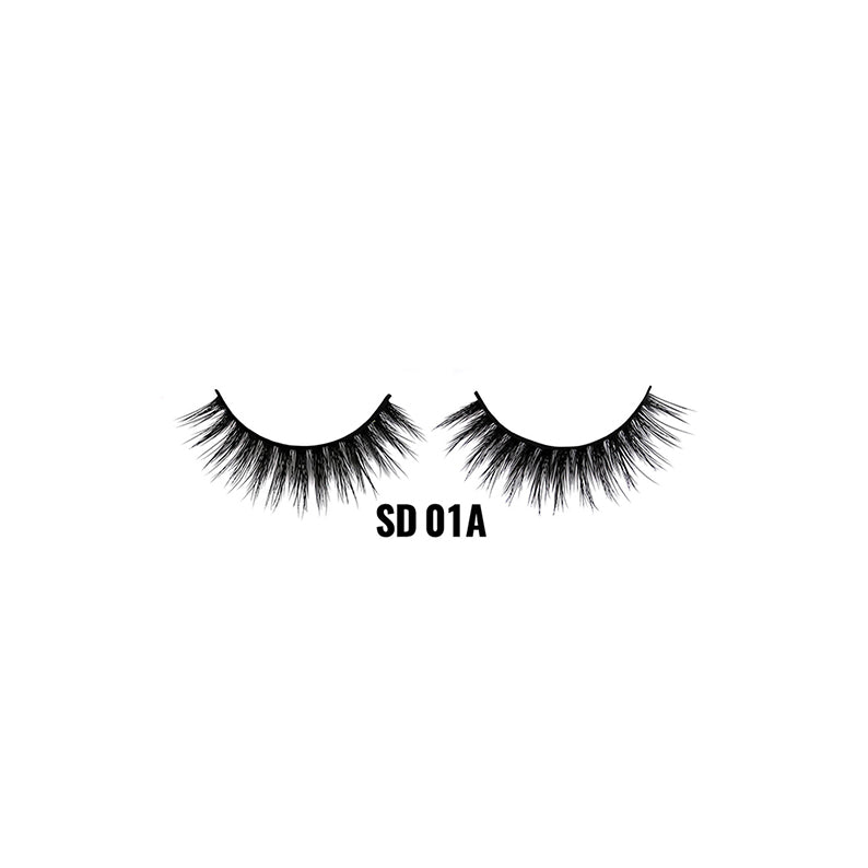 LAFLARE 3D faux mink lashes SD 01A dramatic wispy black strip lashes for voluminous eye makeup