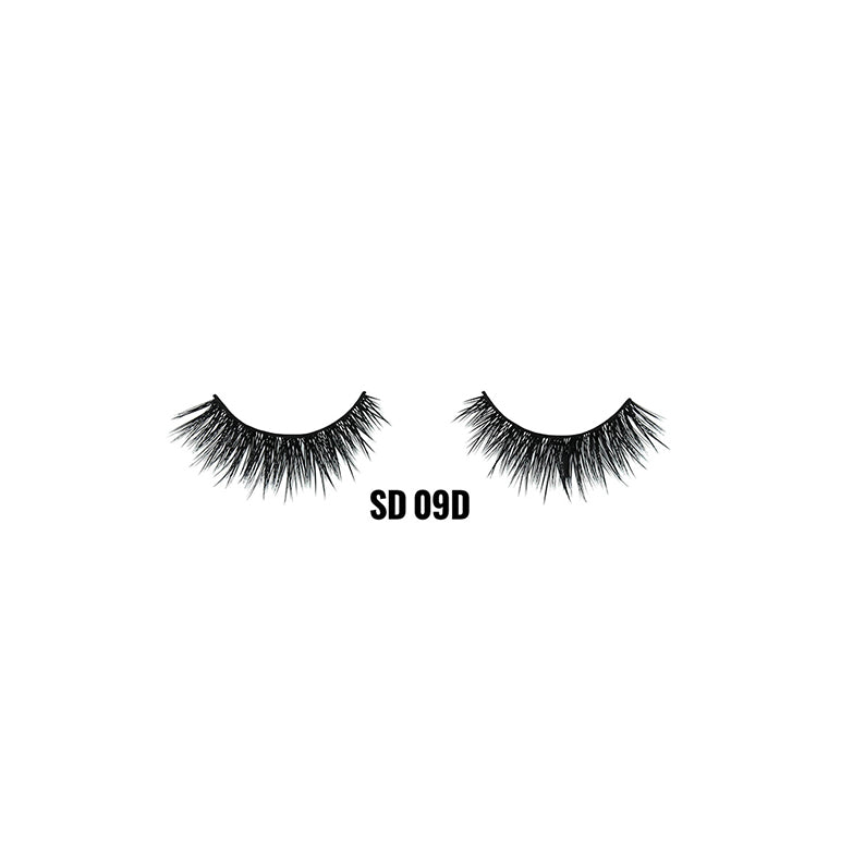 LAFLARE 3D faux mink lashes SD 09D dramatic black layered strip lashes for voluminous eye makeup