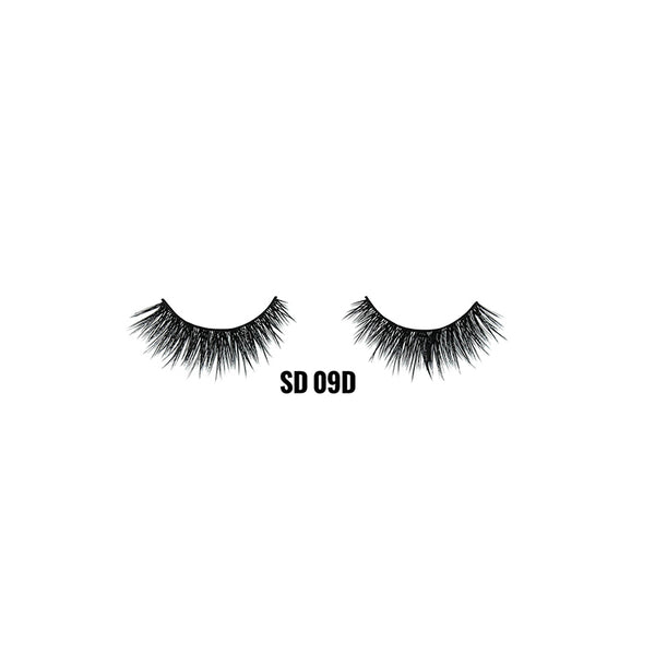 LAFLARE 3D faux mink lashes SD 09D dramatic black layered strip lashes for voluminous eye makeup