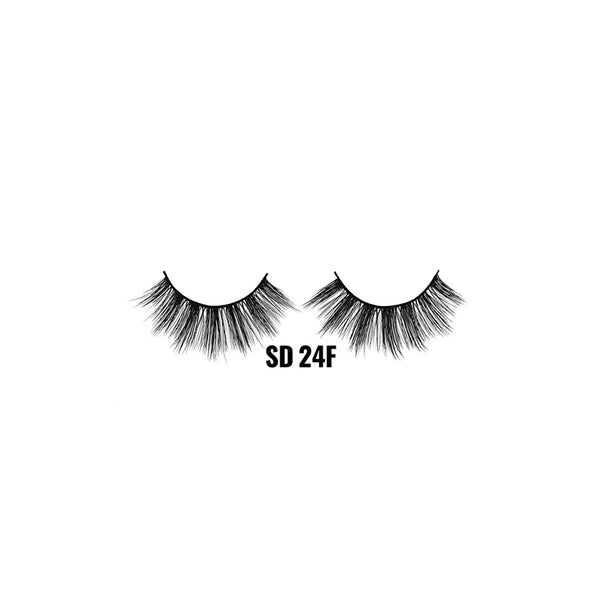 LAFLARE SD 24F 3D faux mink lashes dramatic wispy black band reusable false eyelashes
