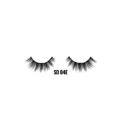 LAFLARE 3D faux mink lashes SD 04E wispy dramatic black false eyelash pair on white background