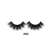 LAFLARE 3D mink eyelashes NY64 dramatic wispy black false lashes pair with full voluminous finish