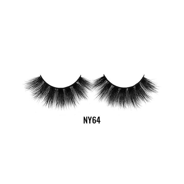 LAFLARE 3D mink eyelashes NY64 dramatic wispy black false lashes pair with full voluminous finish