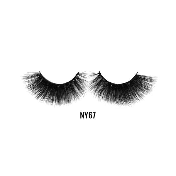 LAFLARE NY67 3D mink lashes for dramatic look full voluminous wispy black false eyelashes for makeup