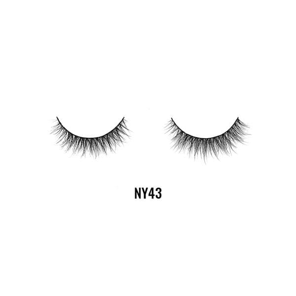 LAFLARE 3D mink lashes NY43 wispy layered black false eyelashes natural volume and length for dramatic eyes