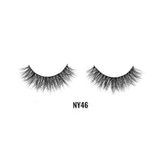 LAFLARE 3D mink lashes NY46 dramatic wispy black false eyelashes pair for voluminous eye makeup