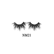 LAFLARE NM21 dramatic wispy black 3D volume false eyelashes pair on white background for glam looks
