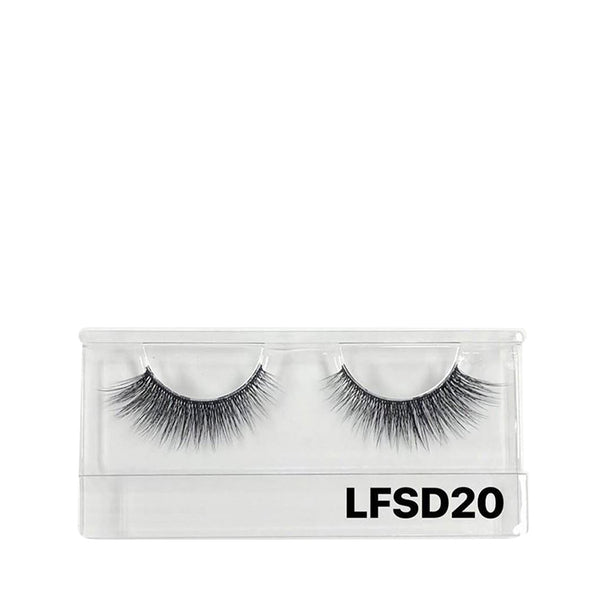 LAFLARE 3D faux mink lashes LFSD20 dramatic black strip lashes in clear plastic case