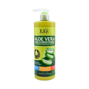LIZ Professional aloe vera hair conditioner 500ml pump bottle with aloe slices label for damaged hair