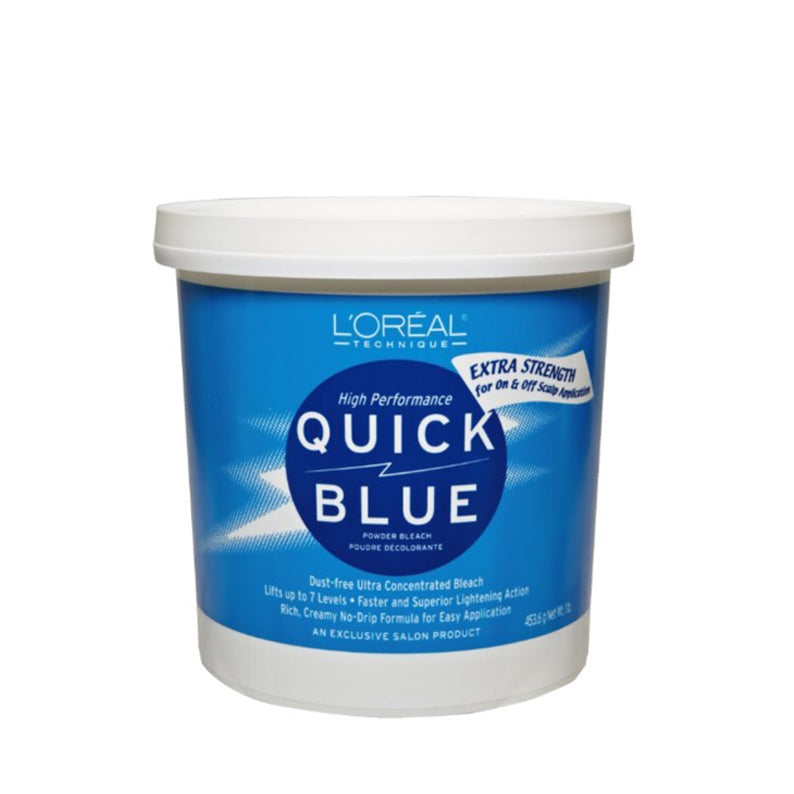 L'Oreal Quick Blue Powder Bleach extra strength blue tub salon grade hair lightener for fast lifting