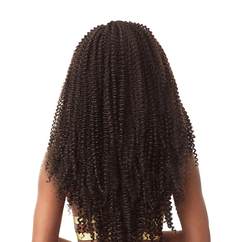 Sensationnel Lulutress Cork Screw braid 18 inch long curly dark brown braiding hair