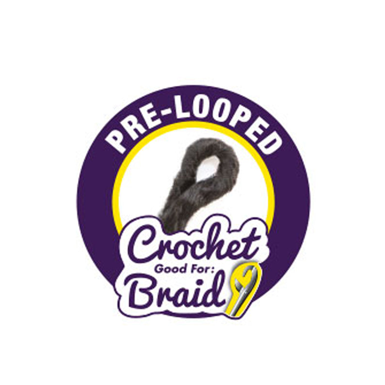 SENSATIONNEL pre looped crochet braid sample for Lulutress Passion Twist hair installation and styling