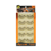 EBIN Majestic Cat XL false eyelashes 3D mink lashes 5 pack wispy voluminous black pairs for dramatic eyes
