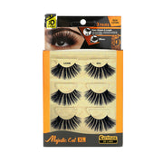 EBIN Majestic Cat XL pack of 3 pairs 3D mink lashes for dramatic volume black false eyelashes