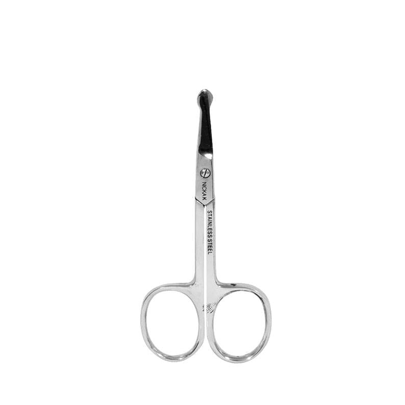 NICKA K stainless steel ear and nose scissors with rounded blunt tip for safe trimming