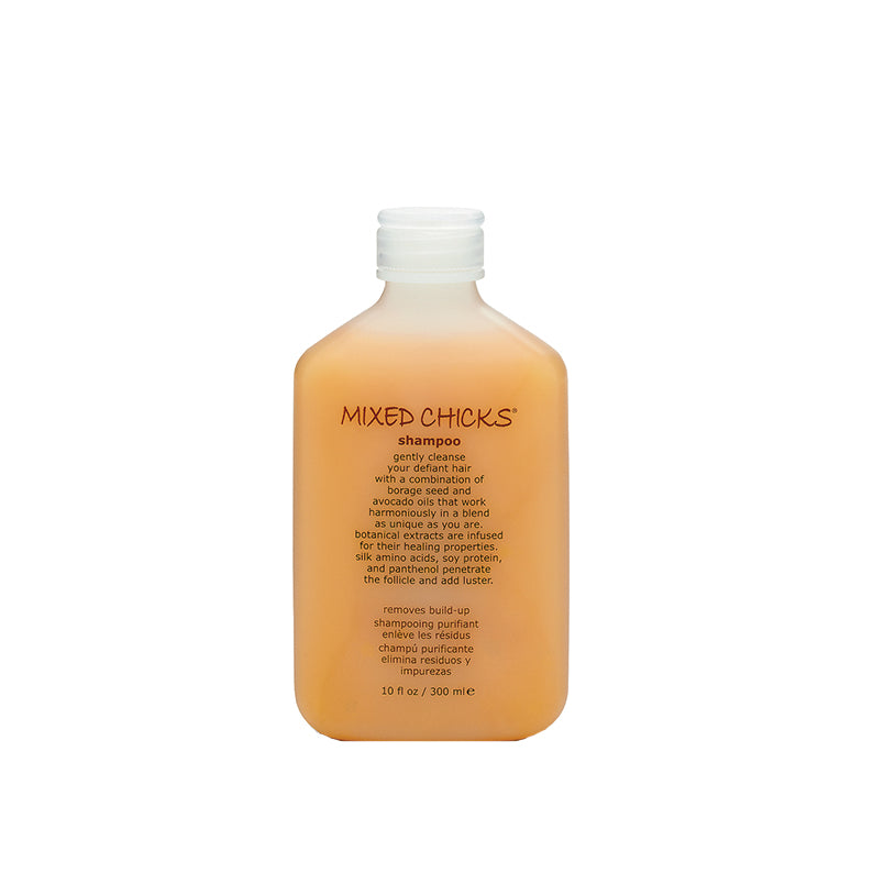 Mixed Chicks Shampoo for Curly Hair orange 10 fl oz bottle with white cap and clear label for curl care