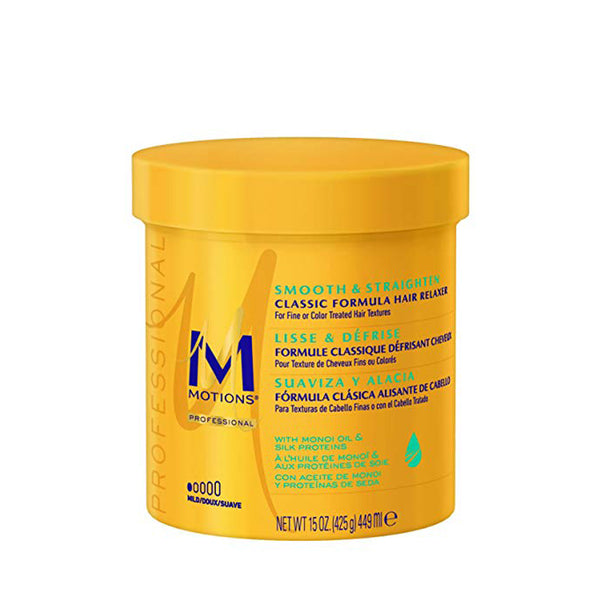 Motions Smooth & Silken Relaxer yellow 15 oz jar hair relaxer for fine or color treated hair