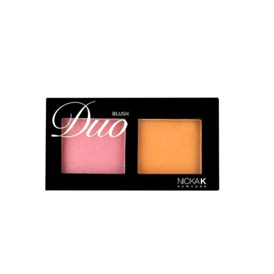 NICKA K duo blush palette with pink and orange shades for a natural makeup look