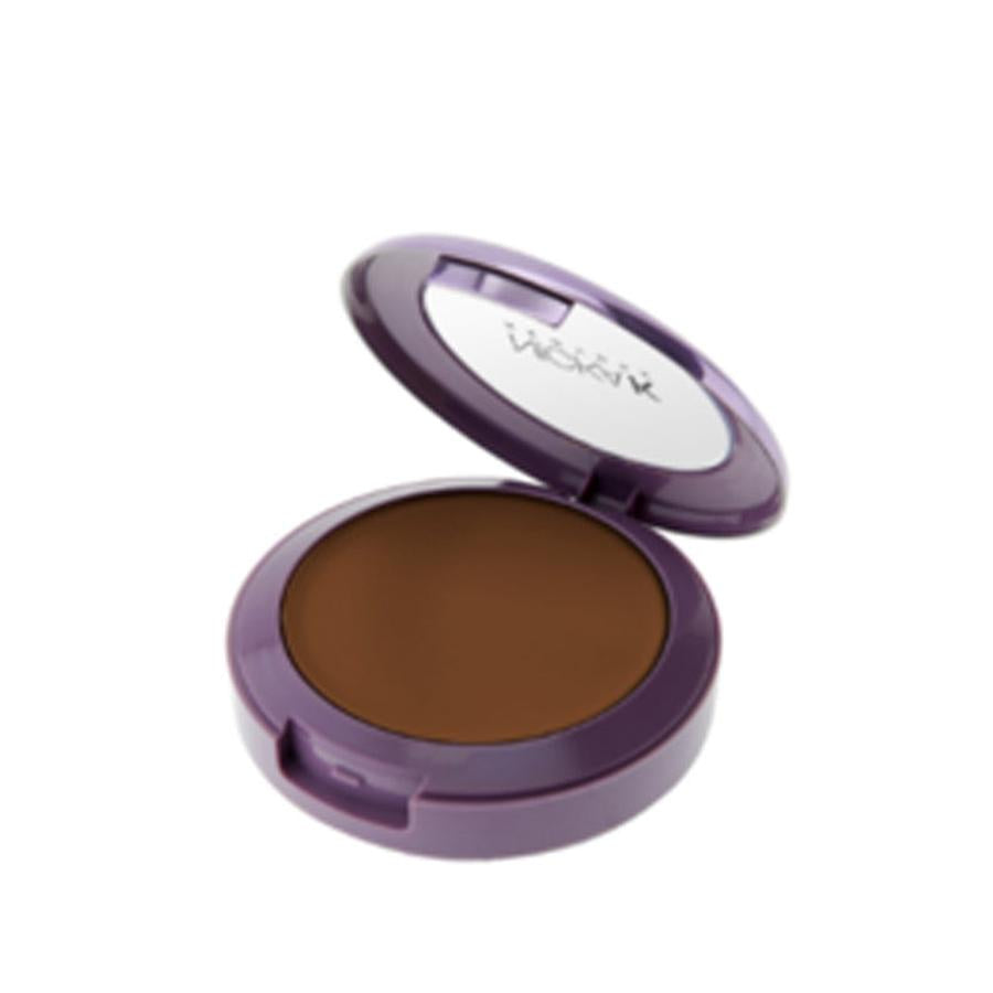 NICKA K mineral cream to powder foundation in sleek purple compact with mirror