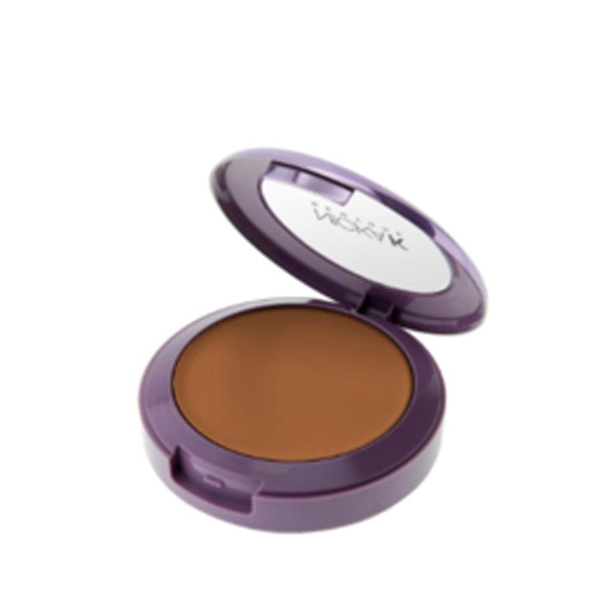 Nicka K mineral cream to powder foundation in a purple compact with mirror