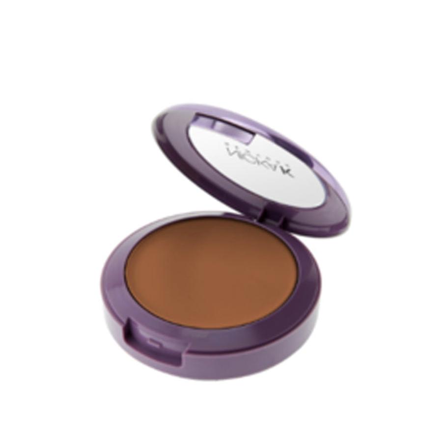 NICKA K mineral cream to powder foundation compact with mirror in purple case