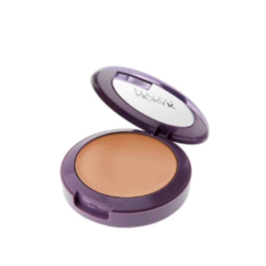 NICKA K mineral cream to powder foundation in round purple compact container