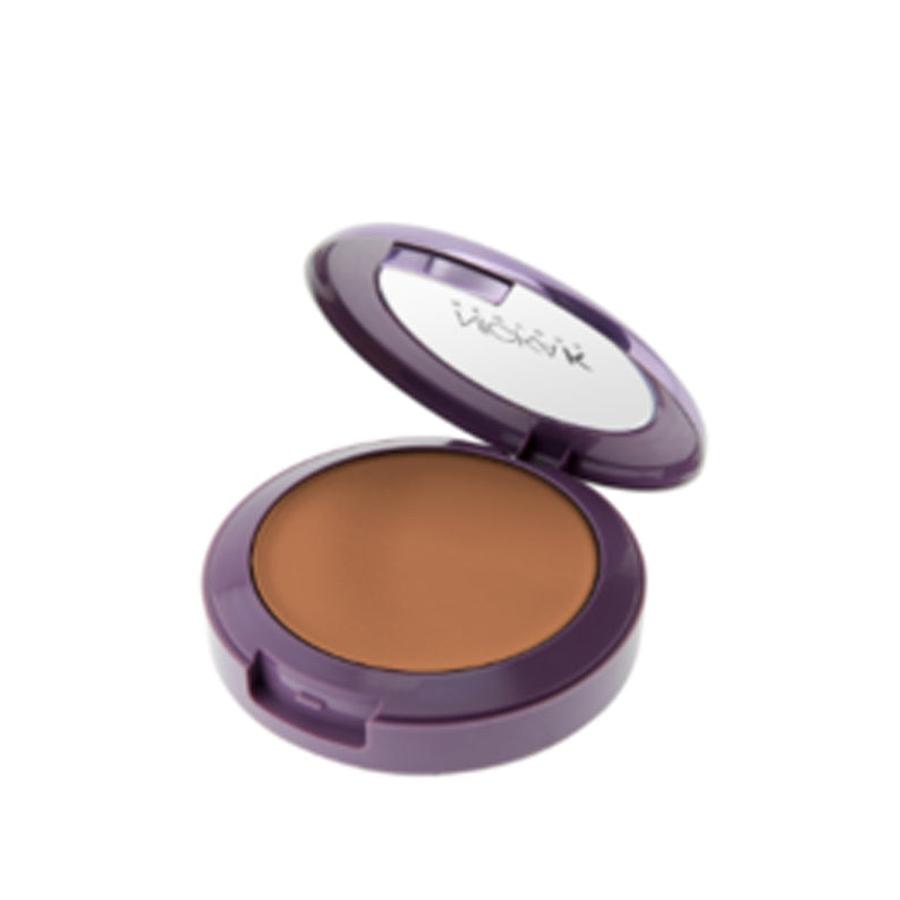 Nicka K mineral cream to powder foundation in a purple compact case with a mirror