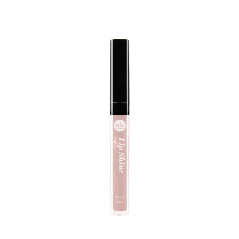 Nicka K hydrating lip shine gloss in a light pink shade with black cap makeup product
