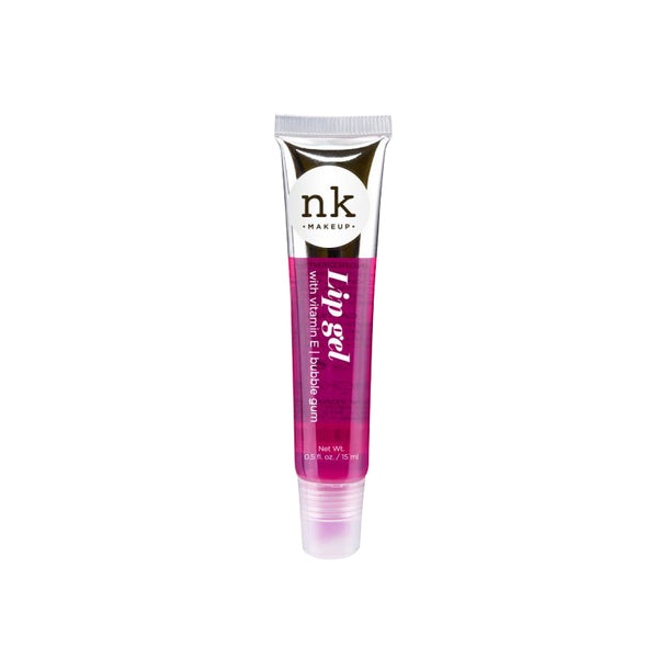 NICKA K NK Makeup pink 0.5 fl oz lip gel tube bubble gum scent vitamin E lip gel for glossy hydrated lips