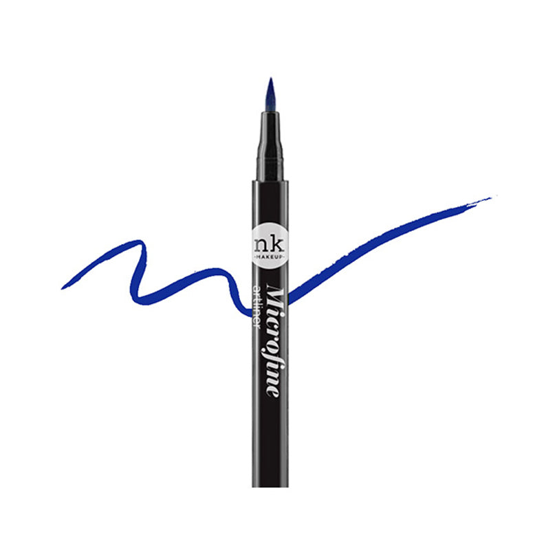 NICKA K microfine liquid eyeliner in black pen with fine tip and blue ink stroke