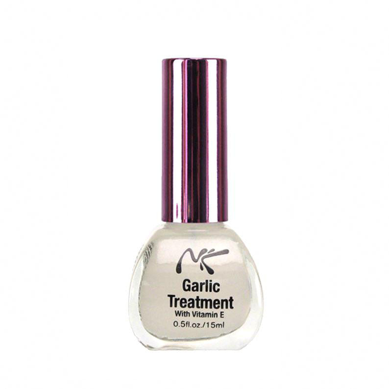 NICKA K garlic nail treatment for damaged nails with vitamin E in clear 0.5 fl oz bottle