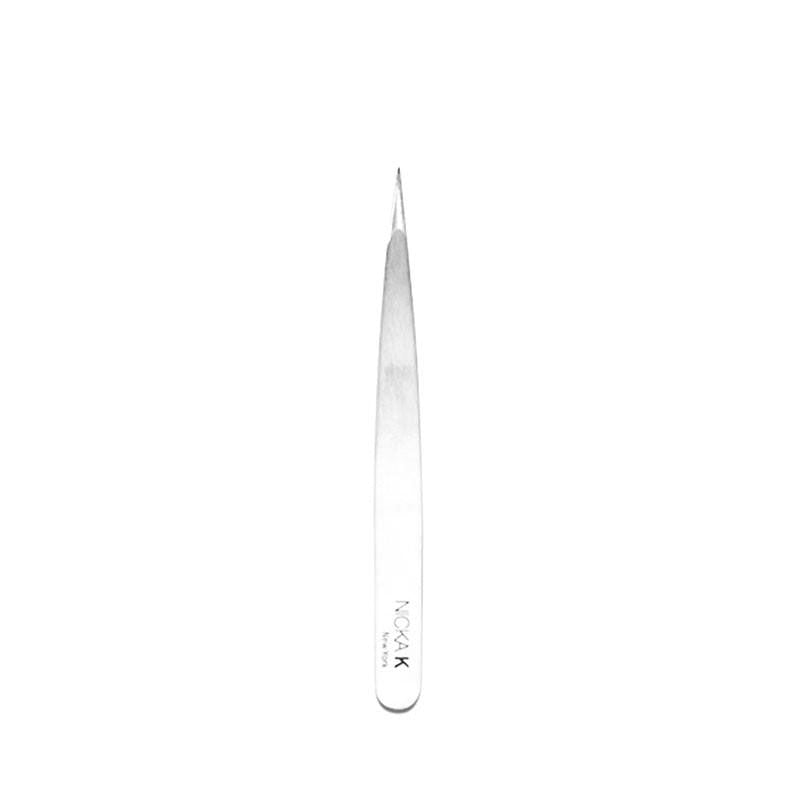 NICKA K stainless steel precision pointed tweezer for precise eyebrow shaping and ingrown hair removal