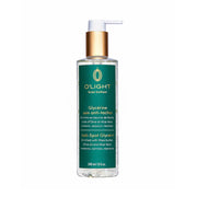 O LIGHT skin care anti-spot glycerin for dark spots clear pump bottle with green label and gold pump cap 240 ml