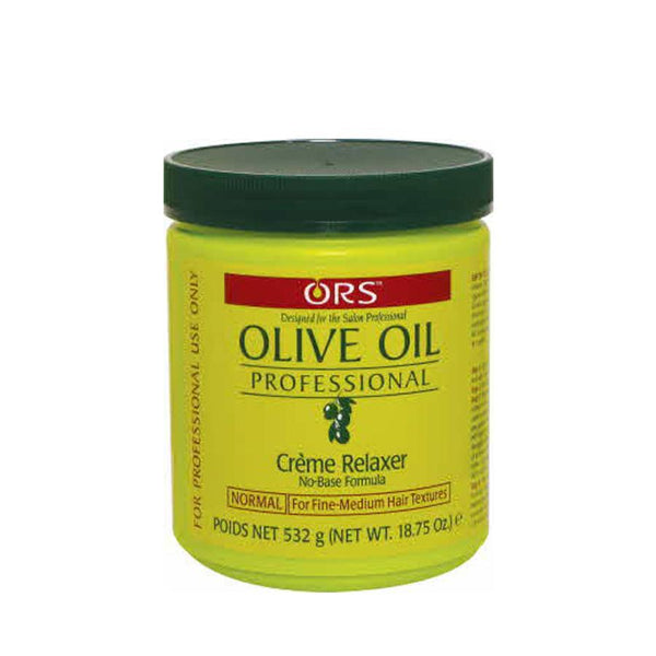ORS Olive Oil Professional Creme Relaxer jar yellow tub with green lid 18.75 oz olive oil hair relaxer