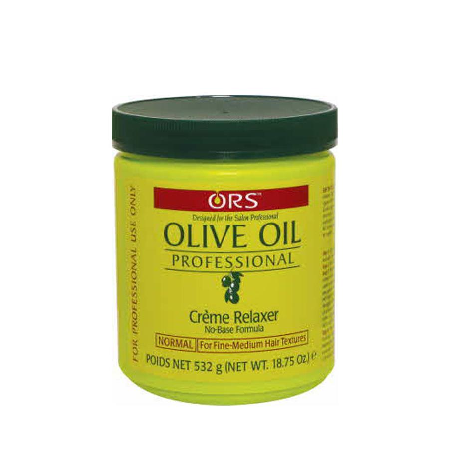 ORS Olive Oil Professional Creme Relaxer jar yellow tub with green lid 18.75 oz olive oil hair relaxer