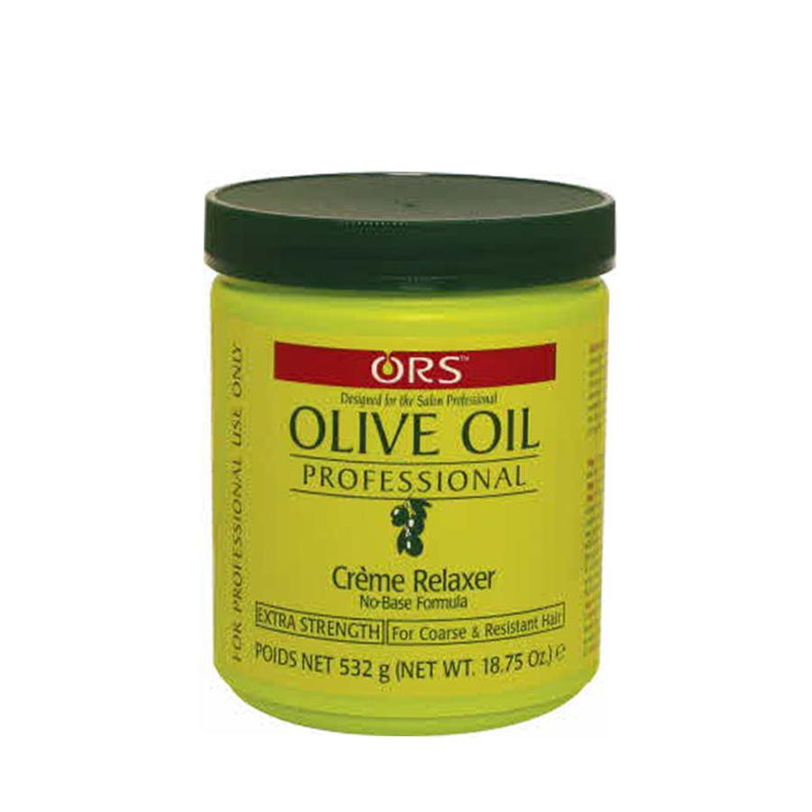 ORS olive oil hair relaxer Professional Creme jar yellow green tub extra strength for coarse resistant hair