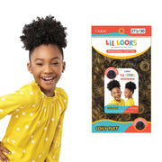 Outre Lil Looks synthetic coily puff ponytail braid in color 2T1 30 with drawstring closure