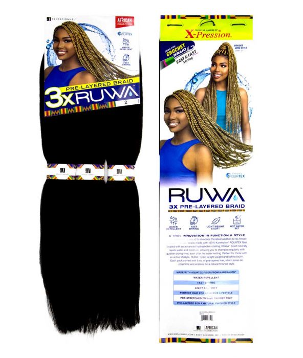 SENSATIONNEL African Collection 3X RUWA Pre-Layered Braid 24"