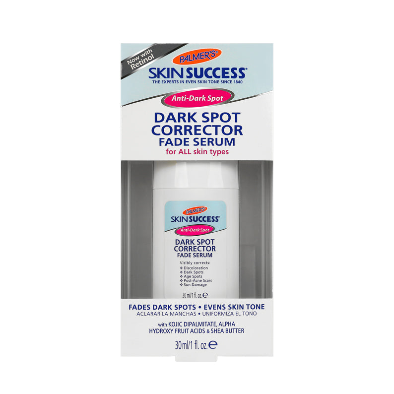 PALMERS Skin Success dark spot corrector serum in white 30ml bottle boxed packaging for fading dark spots