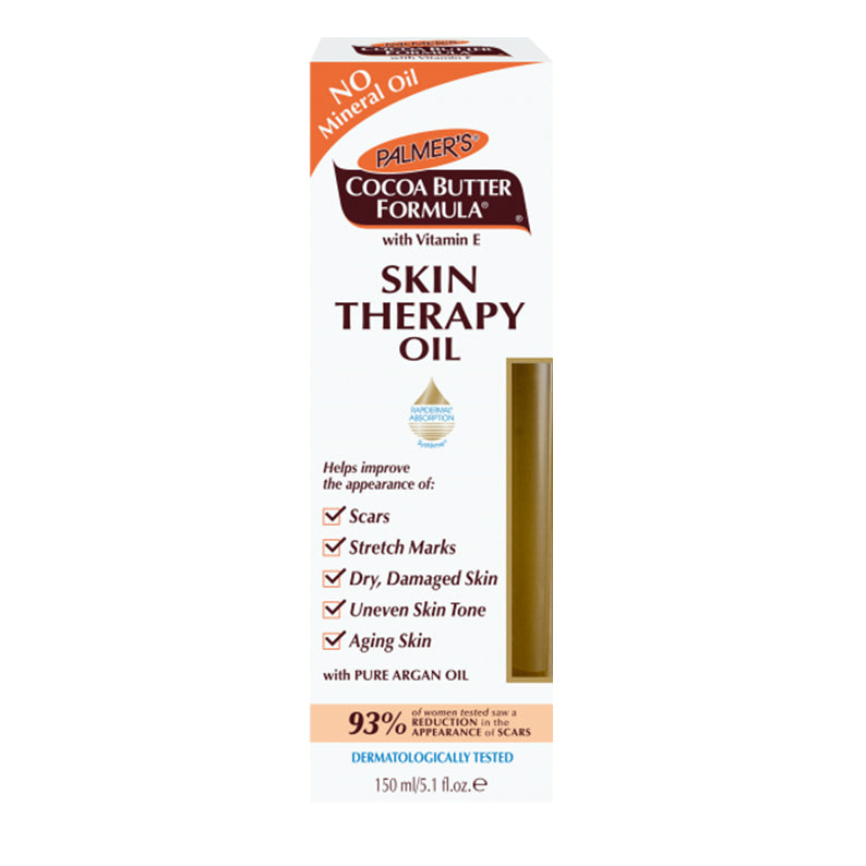 Box of Palmer's Cocoa Butter Skin Therapy Oil with Vitamin E and pure argan oil 150 ml